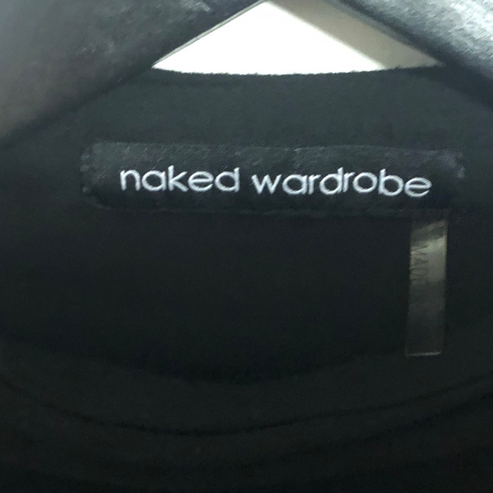 naked wardrobe long sleeve high neck black crop top - Picture 2 of 4
